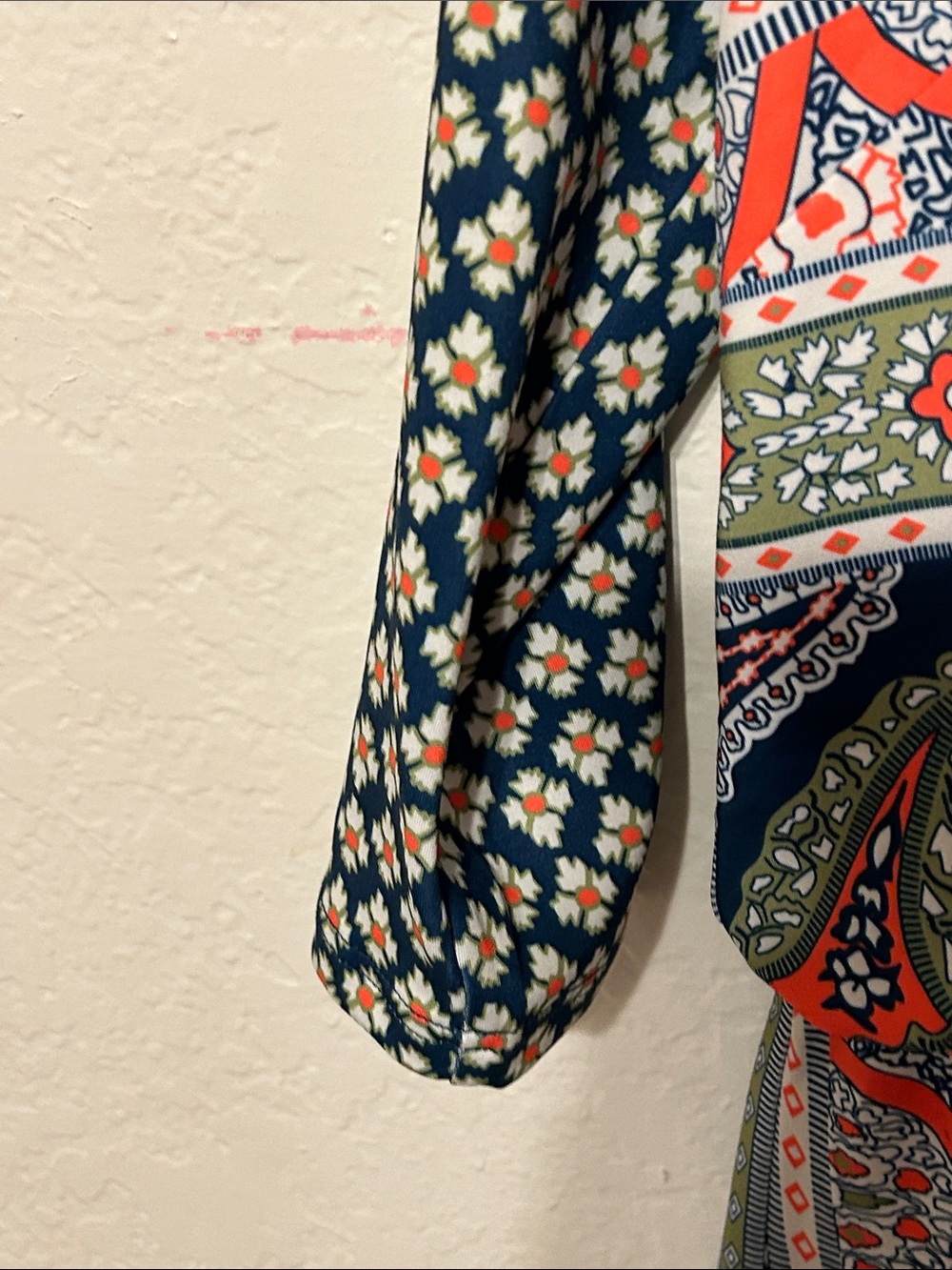 🎼Gretchen Scott Designs so sexy Navy, Coral, Green Paisley park Dress size M NEW - Picture 10 of 13